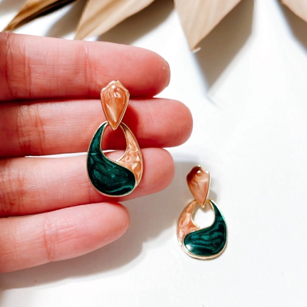 Geo dangle  earrings  S288 - Picture 4 of 4